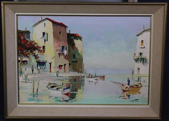 § Cecil Rochfort DOyly John (1906-1993) Santa Margarita, Italy, 17.5 x 25.5in.